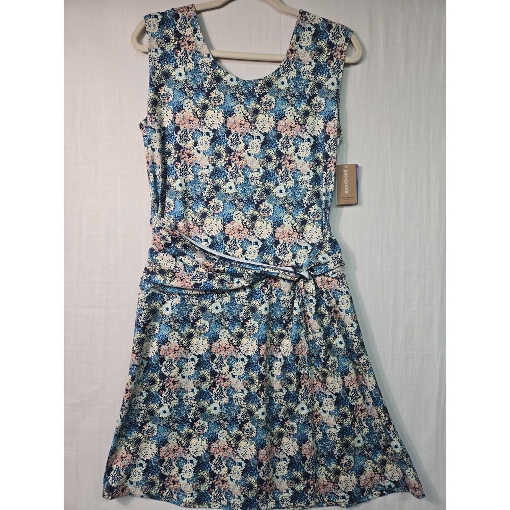 NWT Patagonia Seabrook Multicolor Floral Twist‎ Tank Dress Women's Size Medium